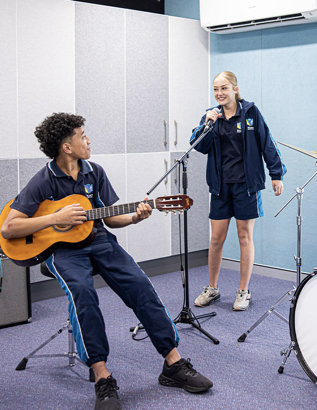 St Luke's Catholic School Marsden Park students in a band