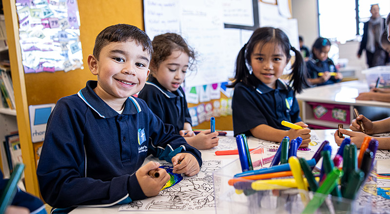 St Luke's Catholic School Marsden Park students smiling