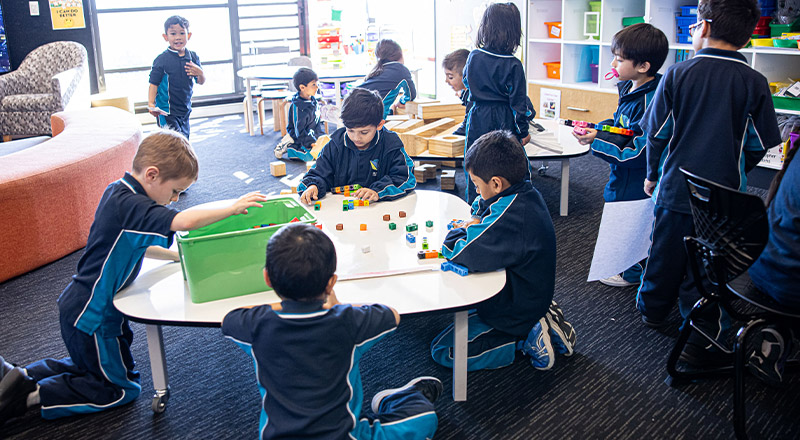 St Luke's Catholic School Marsden Park students in classroom