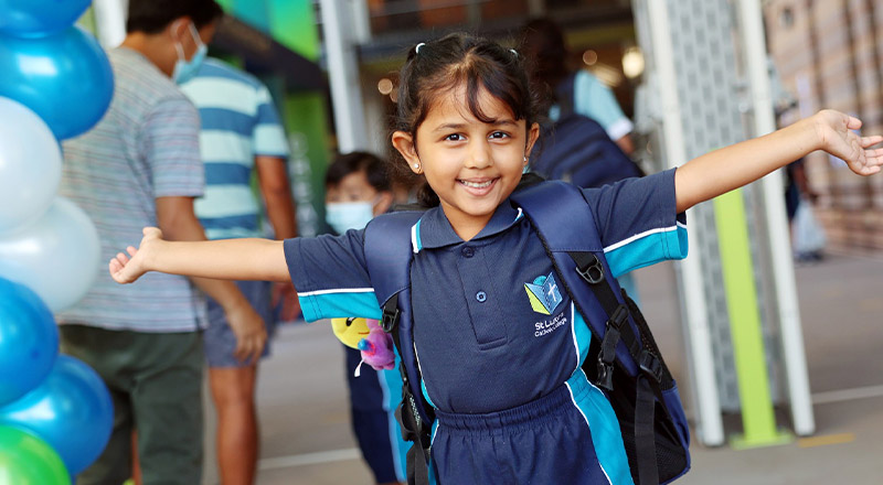 St Luke's Catholic School Marsden Park kindergarten students