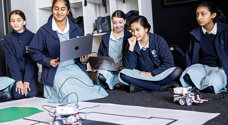 St Luke's Catholic School Marsden Park students learning about robots