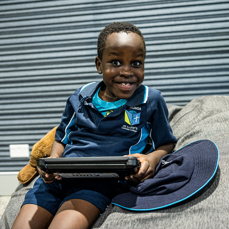 St Luke's Catholic School Marsden Park smiling student